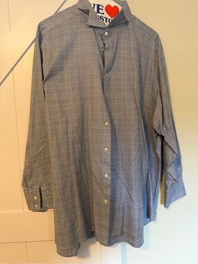 Charles Tyrwhitt Blue Windowpane Dress Shirt
